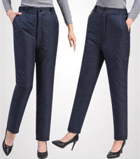 Plus-Size Winter Straight Down Pants – Warm & Stylish for Cold Weather-Blue-S-State of Style