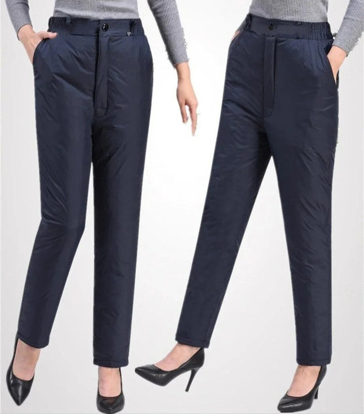 Plus-Size Winter Straight Down Pants – Warm & Stylish for Cold Weather-Blue-S-State of Style