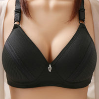 Plus Size Wireless Push-Up Bra – Comfortable & Flattering Fit-Black-12B-State of Style
