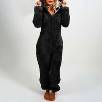 Plush Comfy Onesie for Ladies - Harper-Black-S-State of Style