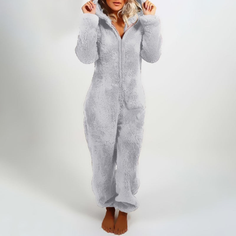 Plush Comfy Onesie for Ladies - Harper-Grey-S-State of Style