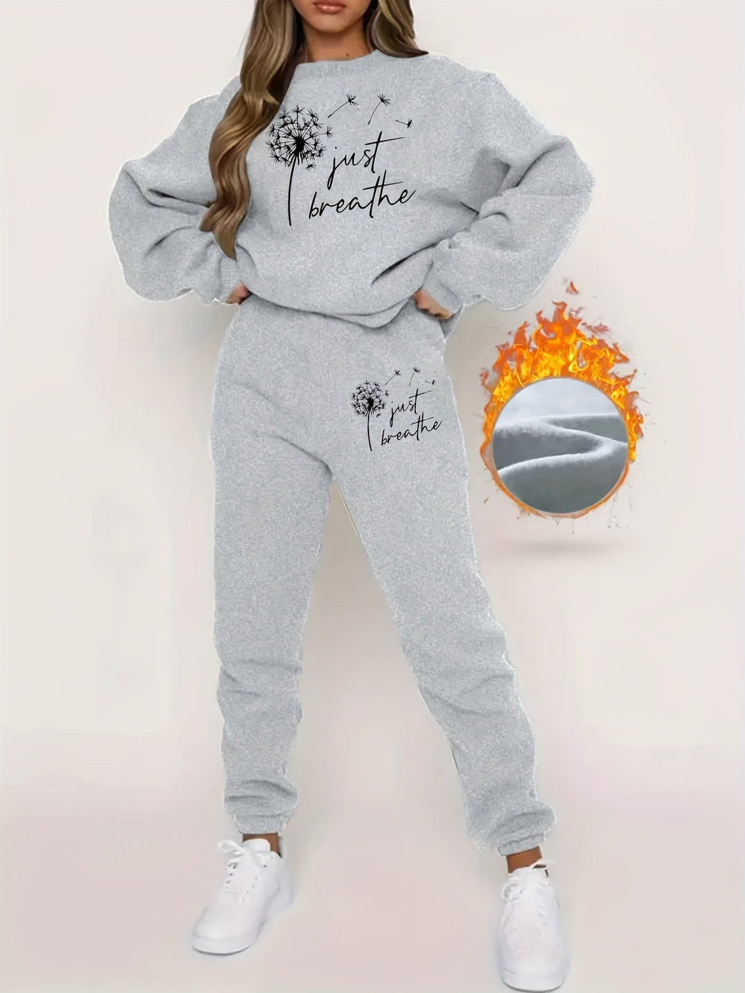 Plush-Lined Women's Jogging Set – Isadora-Grey-S-State of Style