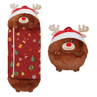 Plush Playmate and Sleeping Bag in One - SnoozeBuddy-Brown Tiger-Small（135×50cm）-State of Style