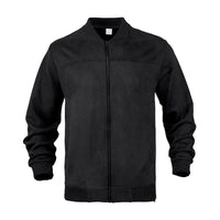 Light men's transitional jacket in suede look with stand-up collar – Damian