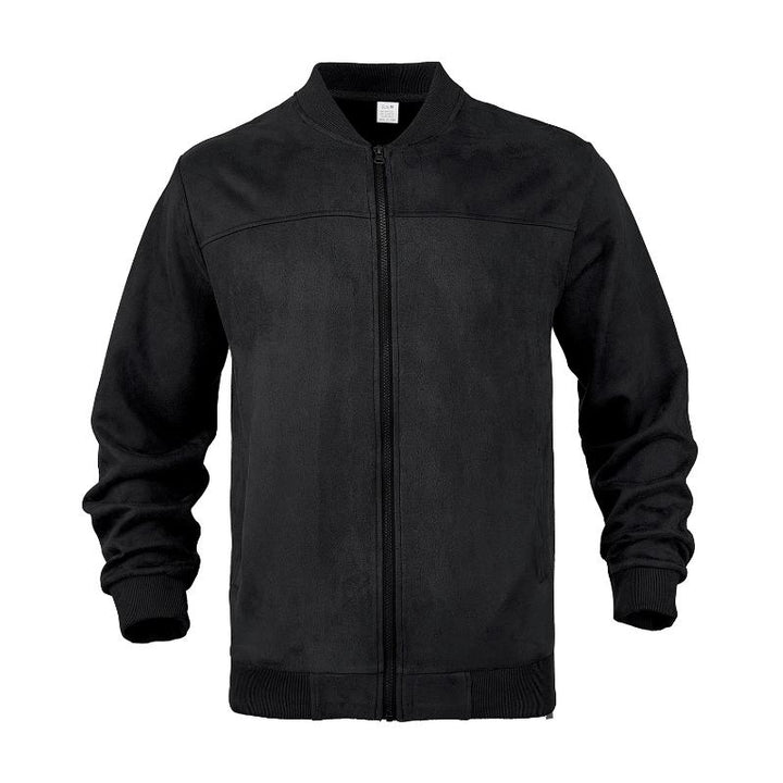 Light men's transitional jacket in suede look with stand-up collar – Damian