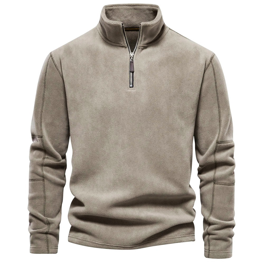 Polar Fleece Sweater - Lars-Beige-S-State of Style