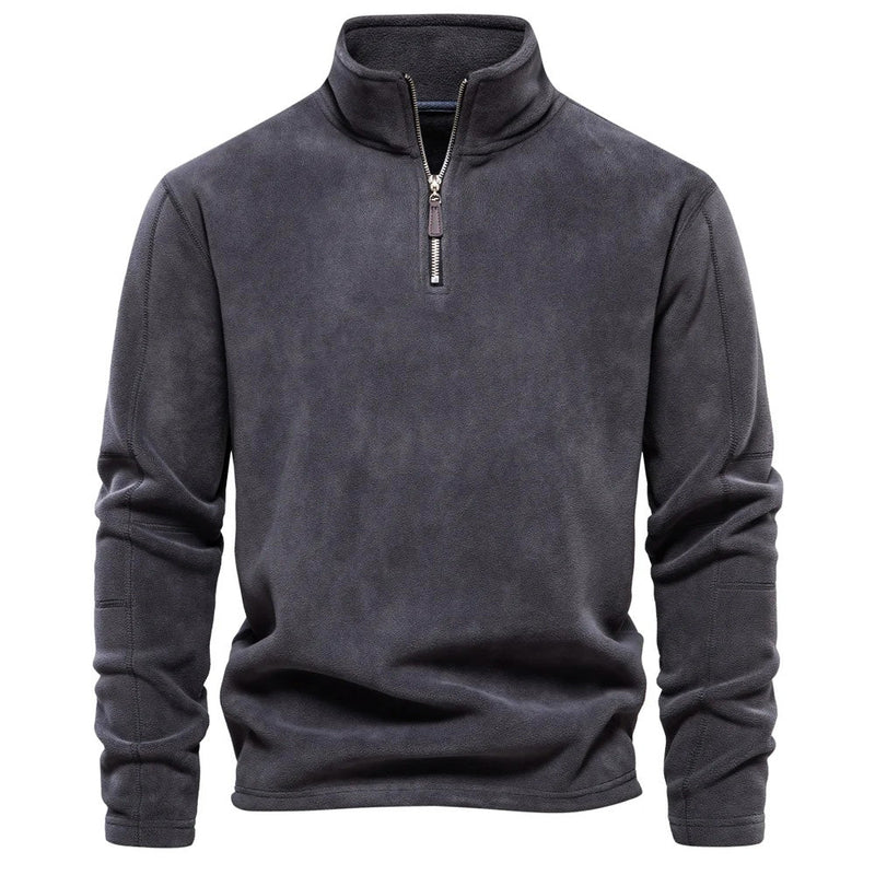 Polar Fleece Sweater - Lars-Dark Grey-S-State of Style