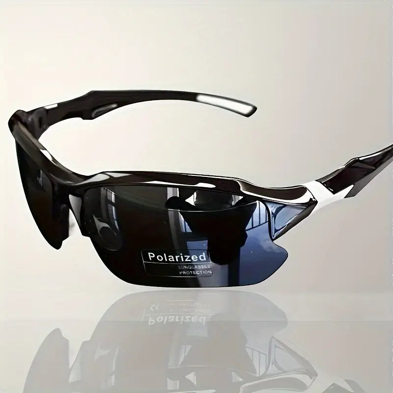 Polarised Sports Sunglasses - AdventureVision-Black - White-State of Style