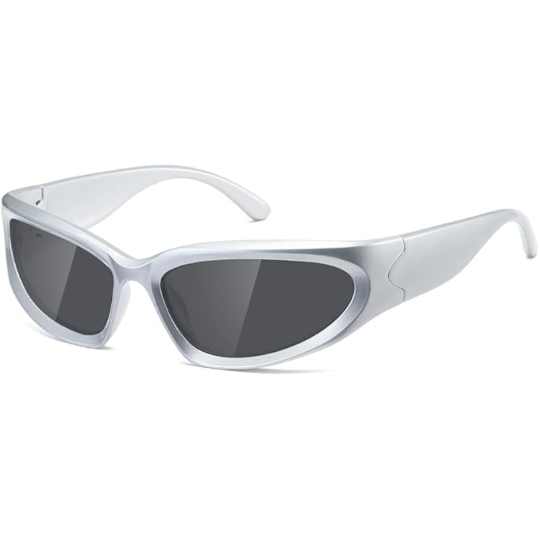 Polarised Sports Sunglasses - SwiftWrap-Silver-Grey-State of Style