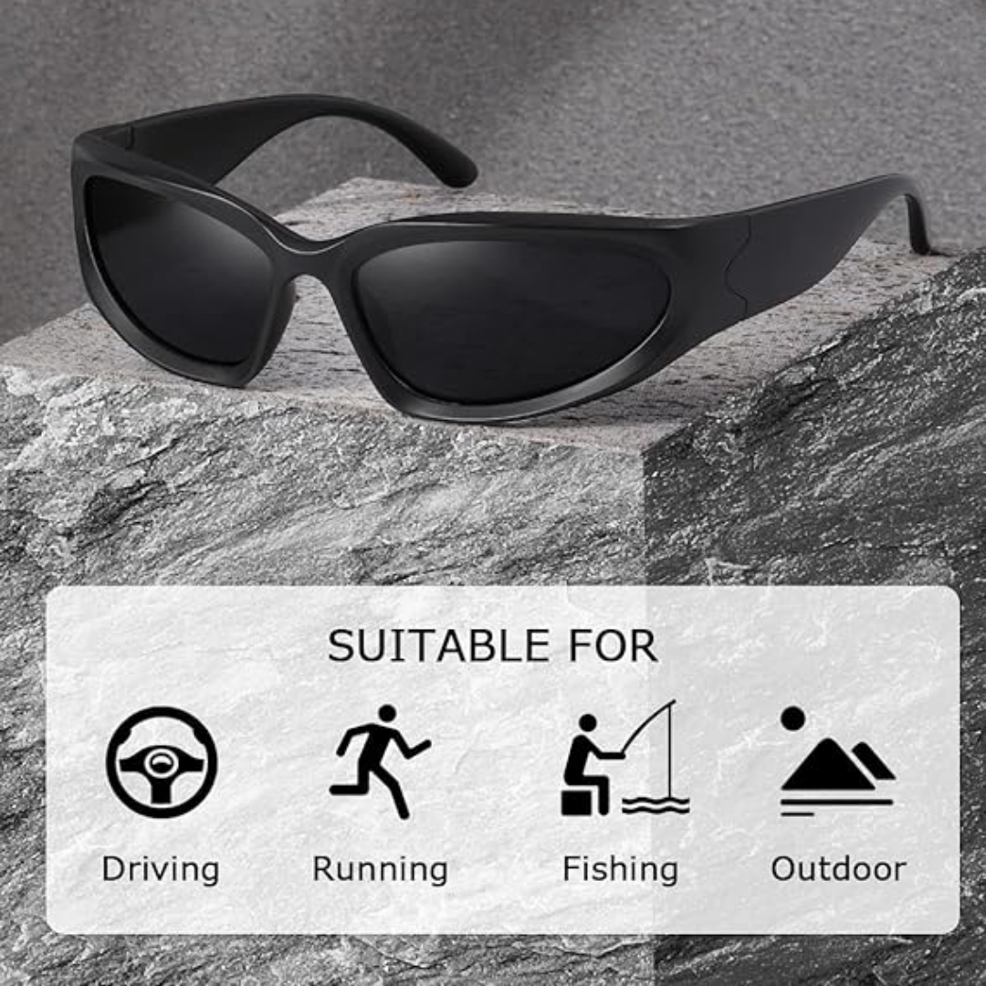 Polarised Sports Sunglasses - SwiftWrap-White-State of Style