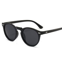 Polarized Round Designer Sunglasses – Vintage-Inspired Luxury-Black-State of Style