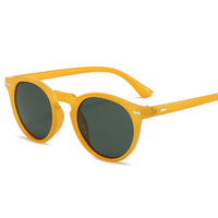 Polarized Round Designer Sunglasses – Vintage-Inspired Luxury-Yellow Deep Green-State of Style