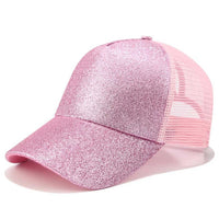Ponytail Cap with Extra Opening – SkyShield-Pink Glitter-State of Style