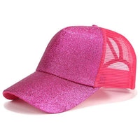Ponytail Cap with Extra Opening – SkyShield-Pink glitter-State of Style