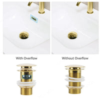 Pop‑Up Basin Drain Plug with Overflow Options – Buy 1, Get 1 Free-Brushed Gold-State of Style