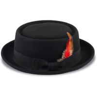 Pork Pie Wool Felt Fedora Hat - Evan-M-State of Style