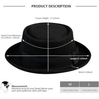 Pork Pie Wool Felt Fedora Hat - Evan-M-State of Style