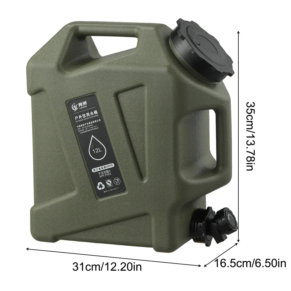 Portable 12L Water Container - AquaTrek-Green-State of Style