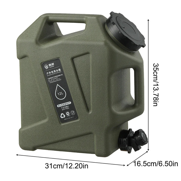 Portable 12L Water Container - AquaTrek-Green-State of Style