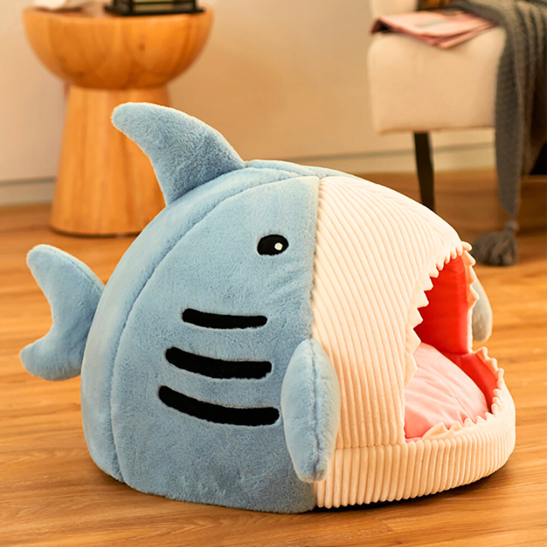 Portable Cat Cave with Warm Cushion - CozyCave-Blue-S-State of Style