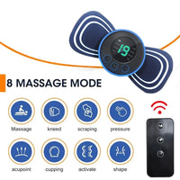 PORTABLE ELECTRIC MINI NECK MASSAGER WITH PAD & REMOTE CONTROL | INTELLIGENT MASSAGE DEVICE-With remote control-State of Style