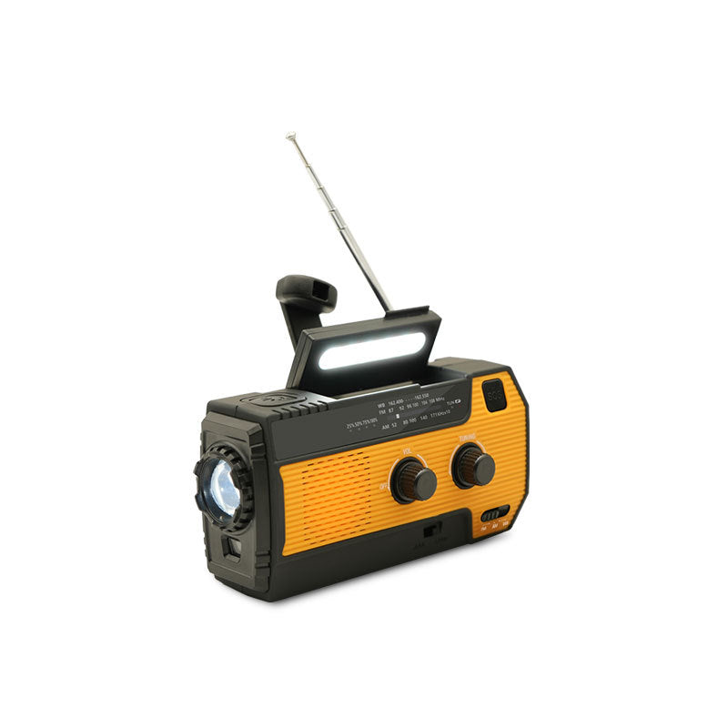 Portable Emergency Radio with Solar Power - PowerWave-Yellow-State of Style