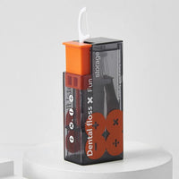 PORTABLE FLOSS DISPENSER WITH 10 AUTOMATICALLY EJECTED FLOSS STICKS-State of Style