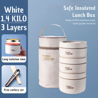Portable Insulated Meal Container Set - LunchMate-White-2 dozen + bag + FREE cutlery set-State of Style