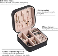 Portable Leather Jewellery Box | Square Design-GREEN-State of Style