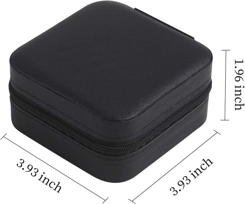 Portable Leather Jewellery Box | Square Design-GREEN-State of Style