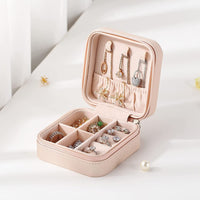 Portable Leather Jewellery Box | Square Design-GREEN-State of Style