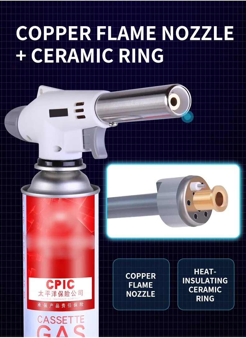 PORTABLE METAL BUTANE GAS STOVE – BBQ, CAMPING AND COOKING FLAME GUN-State of Style