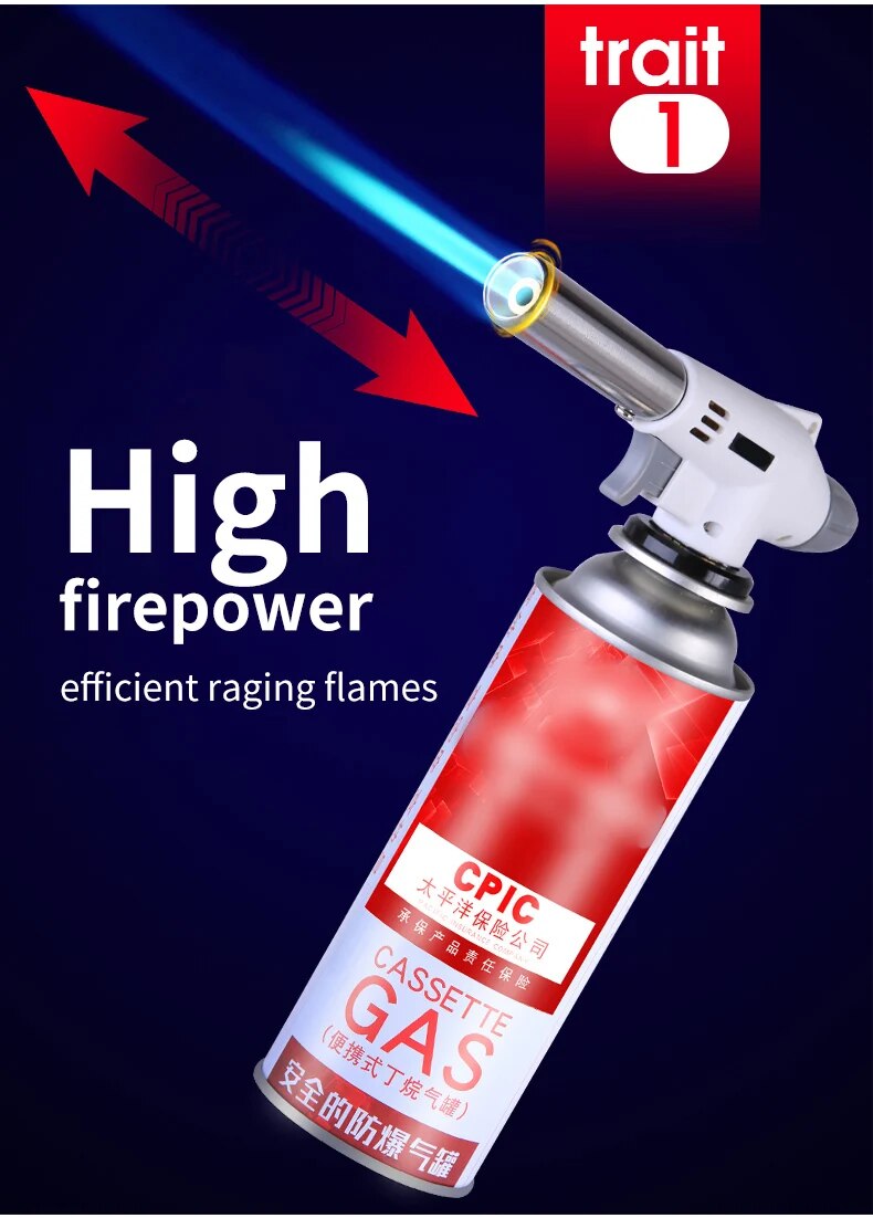 PORTABLE METAL BUTANE GAS STOVE – BBQ, CAMPING AND COOKING FLAME GUN-State of Style