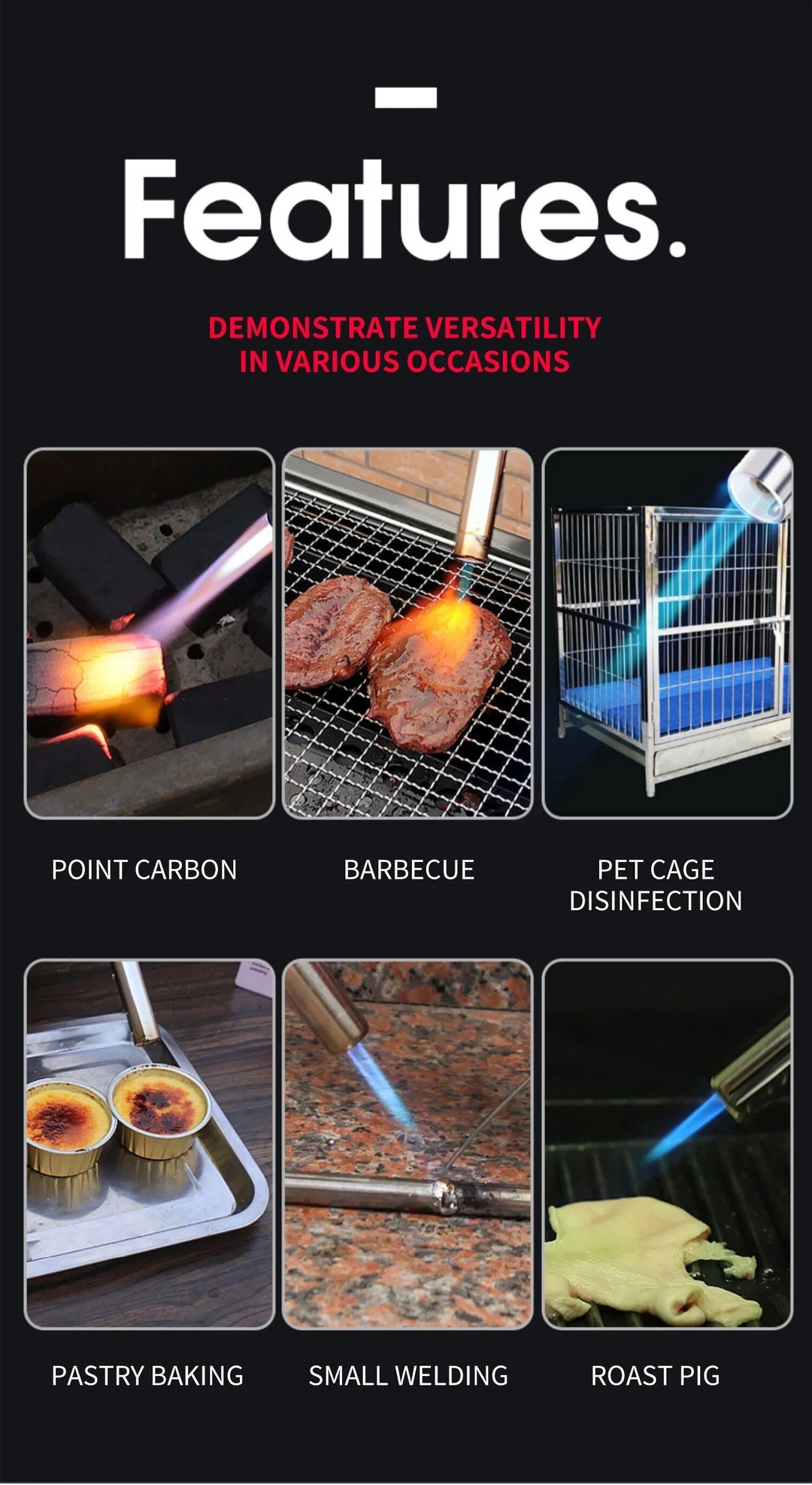 PORTABLE METAL BUTANE GAS STOVE – BBQ, CAMPING AND COOKING FLAME GUN-State of Style