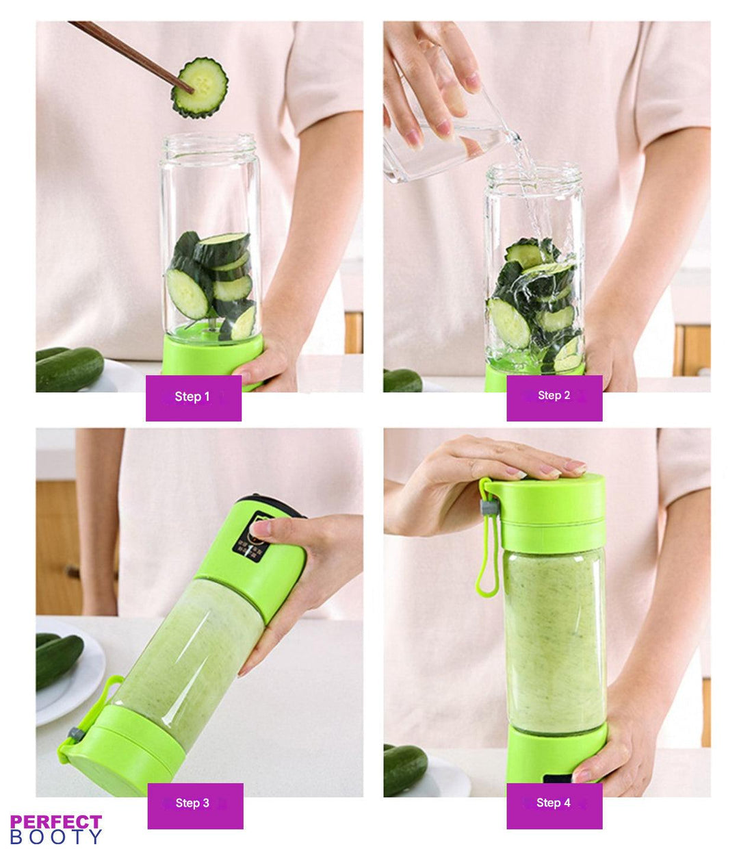 Portable Smoothie Maker with Drinking Function – FreshBlend To-Go-Pink-State of Style