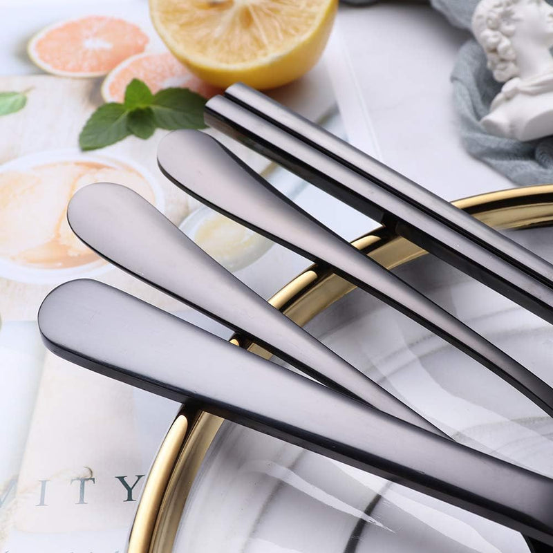 Portable Stainless Steel Cutlery Set - Travel Essential!-Black-State of Style