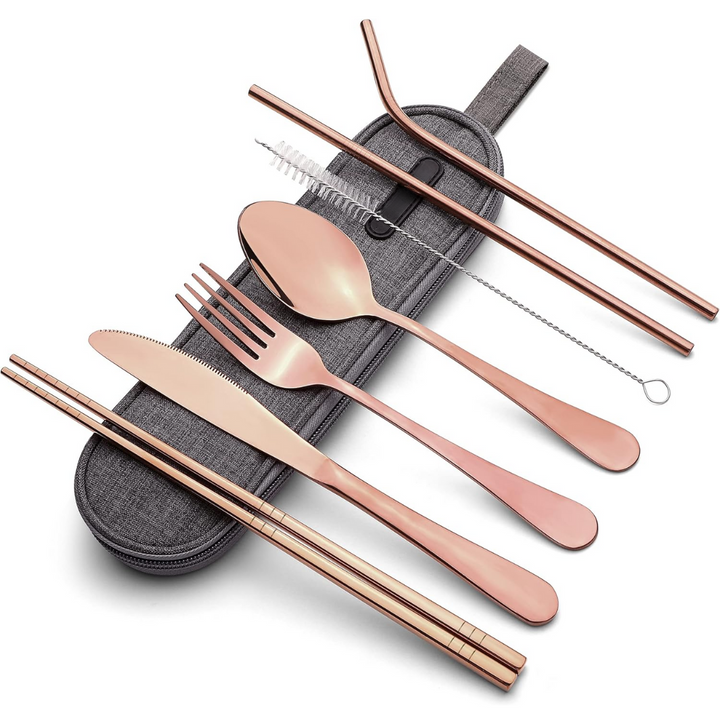 Portable Stainless Steel Cutlery Set - Travel Essential!-Rose gold-State of Style