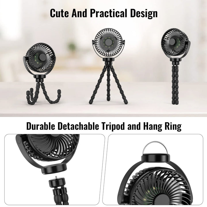 Portable Stroller Fan with 8000mAh Battery-State of Style