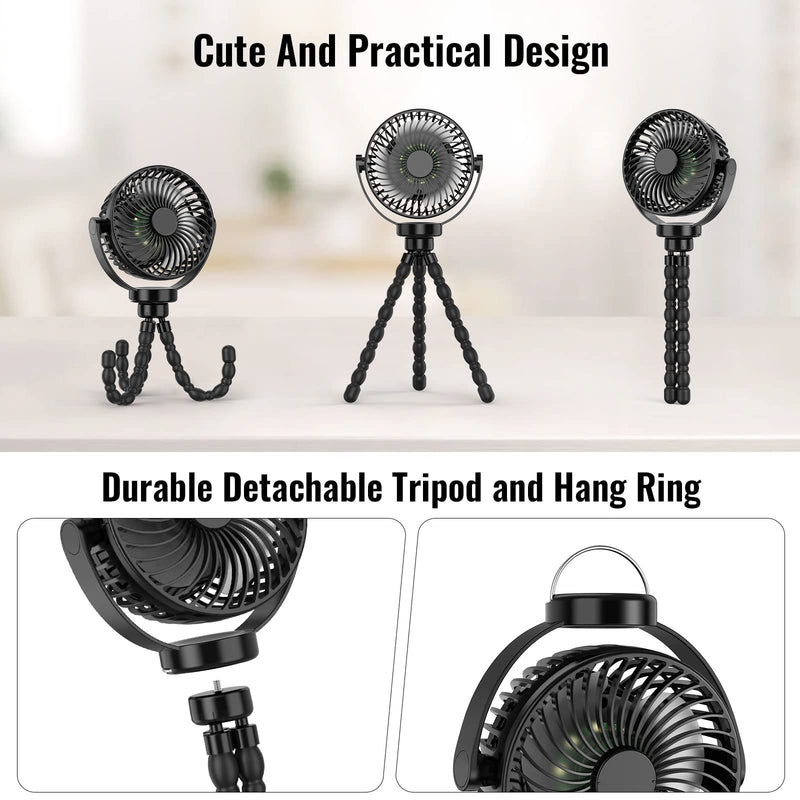 Portable Stroller Fan with 8000mAh Battery-State of Style
