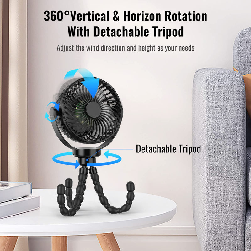 Portable Stroller Fan with 8000mAh Battery-State of Style