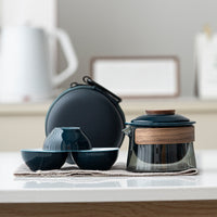 Portable & Stylish Tea Set - SipMate-Dark Blue-State of Style