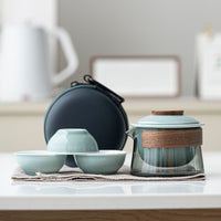 Portable & Stylish Tea Set - SipMate-Grey Green-State of Style