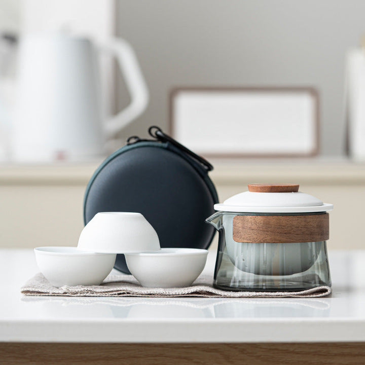 Portable & Stylish Tea Set - SipMate-White-State of Style
