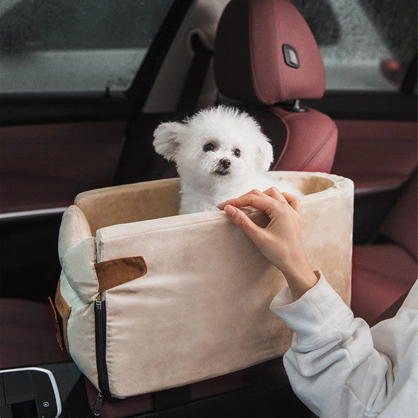 Portable Travel Basket for Small Dogs - TravelBuddy-Beige-State of Style