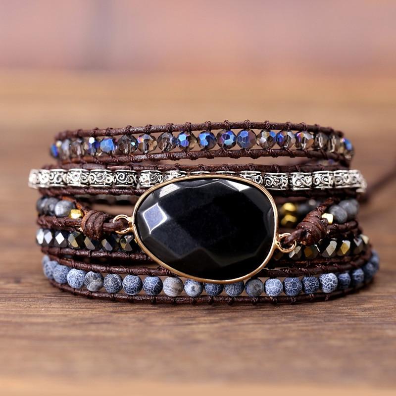 Powerful Onyx Wrap Bracelet - Isadora-State of Style