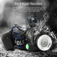 POWERFUL WATERPROOF LED HEADLAMP WITH ZOOM & RECHARGEABLE BATTERY FOR OUTDOOR ACTIVITIES-State of Style