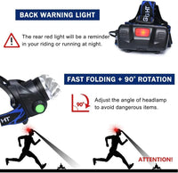 POWERFUL WATERPROOF LED HEADLAMP WITH ZOOM & RECHARGEABLE BATTERY FOR OUTDOOR ACTIVITIES-State of Style