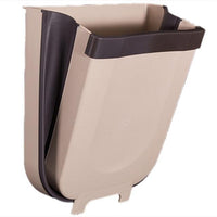 Practical Wall-Mounted Waste Bin - CleanFold-Brown-State of Style