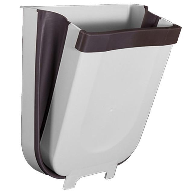 Practical Wall-Mounted Waste Bin - CleanFold-White-State of Style