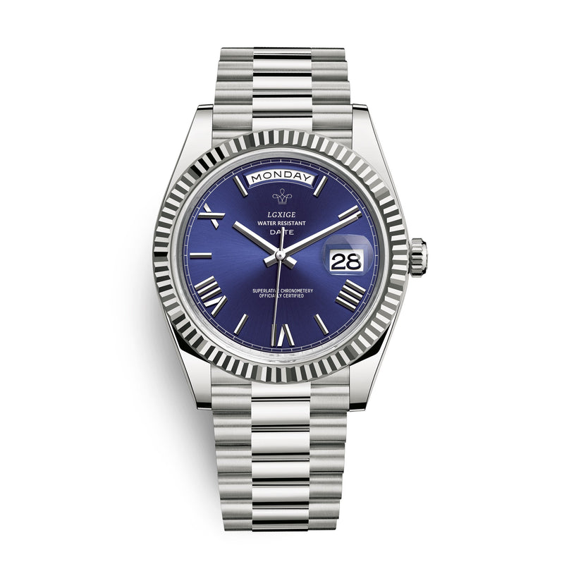 Premium Automatic Watch with Day and Date Function - Solan-Blue-State of Style